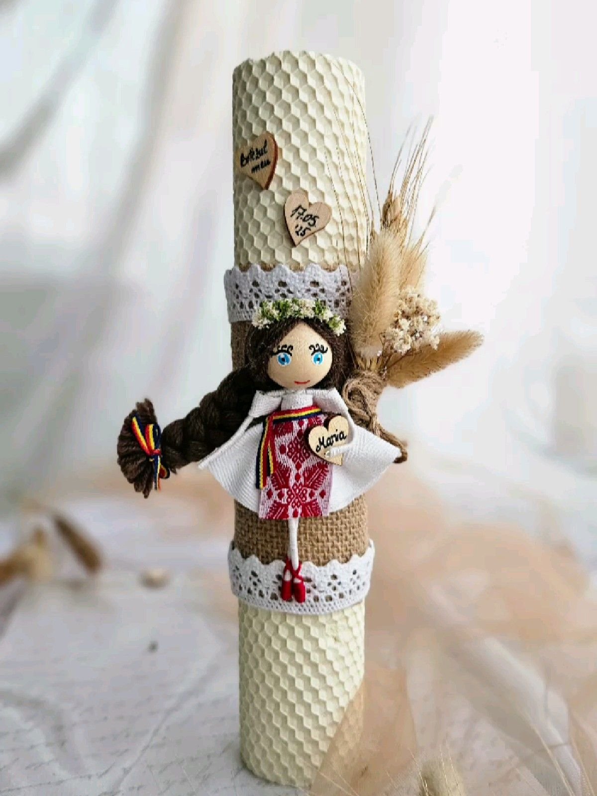 Cute spring handmade doll and sweater